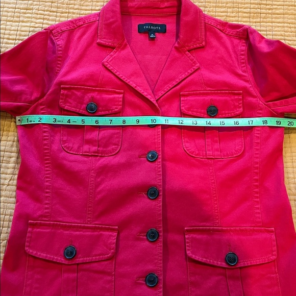 Talbots Red Utility Jacket - Picture 7 of 9